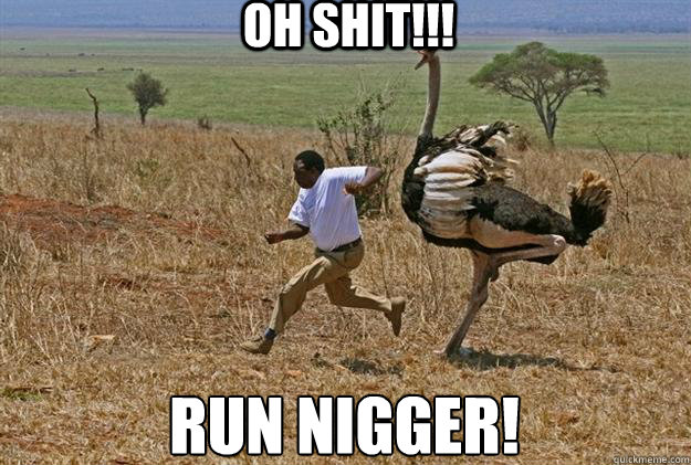 oh shit!!! run nigger! - oh shit!!! run nigger!  Black guy ostracized