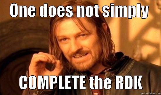    ONE DOES NOT SIMPLY            COMPLETE THE RDK      Boromir