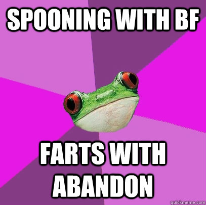 spooning with bf farts with abandon  Foul Bachelorette Frog