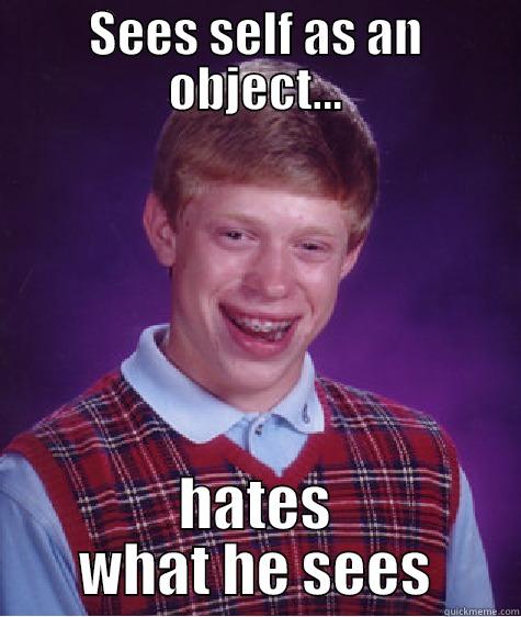 Sociology Meme-Mead - SEES SELF AS AN OBJECT... HATES WHAT HE SEES Bad Luck Brian