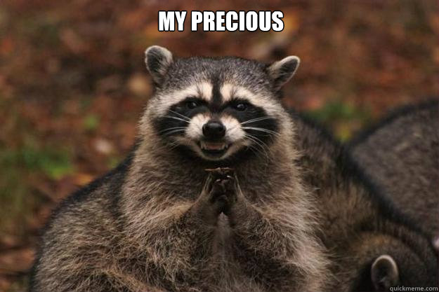 MY PRECIOUS  - MY PRECIOUS   Evil Plotting Raccoon