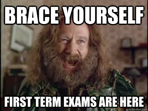 Brace yourself  first Term exams are here  Jumanji