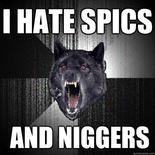 i hate spics  and niggers - i hate spics  and niggers  Insanity Wolf