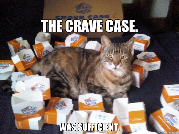 The Crave Case. Was sufficient. - The Crave Case. Was sufficient.  White Castle Cat