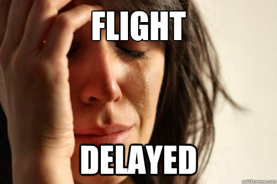 flight delayed  First World Problems