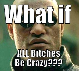 Bitches Be Crazeee! - WHAT IF ALL BITCHES BE CRAZY??? Matrix Morpheus