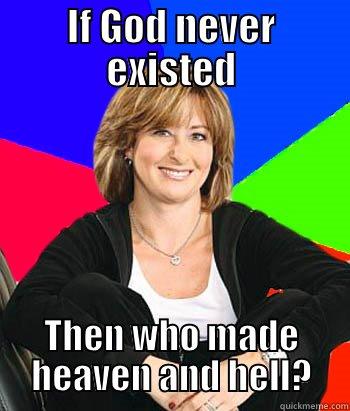 IF GOD NEVER EXISTED THEN WHO MADE HEAVEN AND HELL? Sheltering Suburban Mom