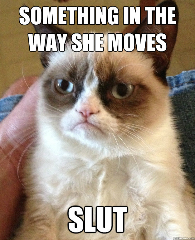 Something in the way she moves slut  Grumpy Cat