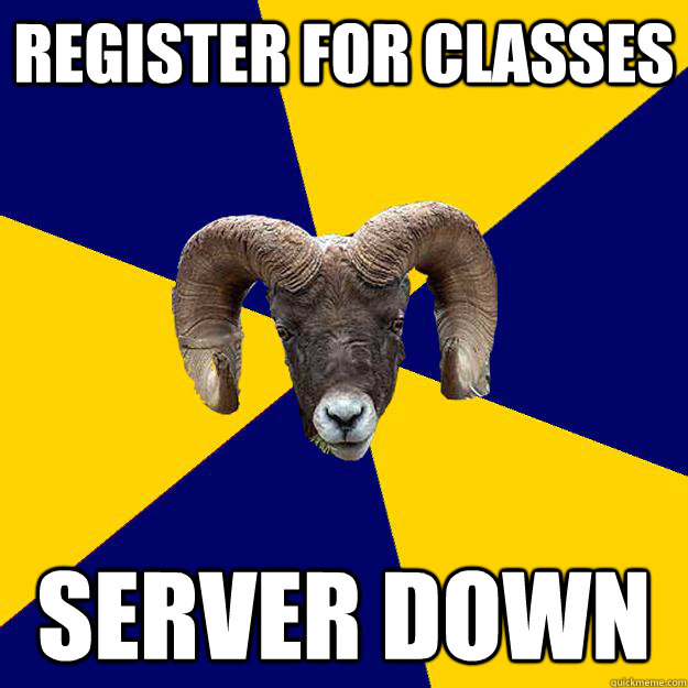 register for classes server down - register for classes server down  Suffolk Kid Ram