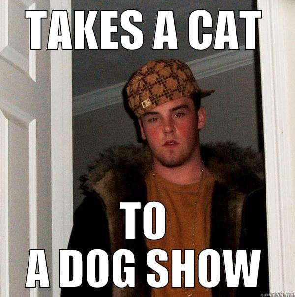 Dog Show - TAKES A CAT TO A DOG SHOW Scumbag Steve