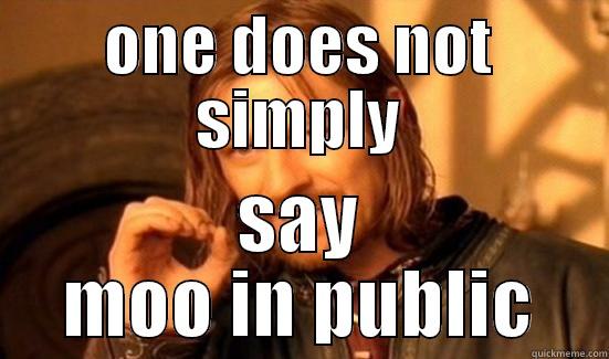 foh shizzle - ONE DOES NOT SIMPLY SAY MOO IN PUBLIC Boromir