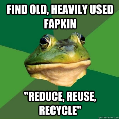 Find old, heavily used fapkin 