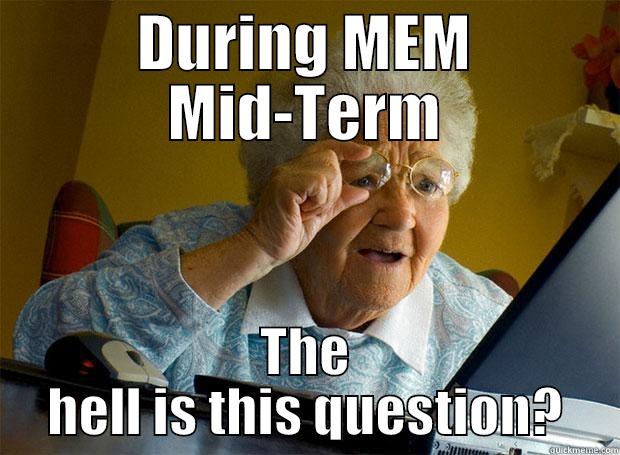 DURING MEM MID-TERM THE HELL IS THIS QUESTION? Grandma finds the Internet