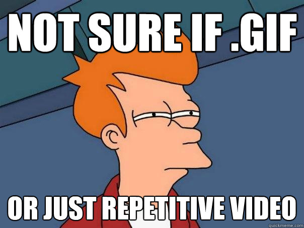 Not sure if .gif Or just repetitive video  Futurama Fry