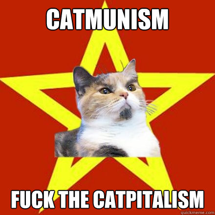 Catmunism Fuck the catpitalism  Lenin Cat