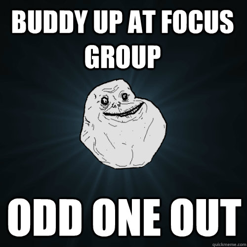 BUDDY UP AT FOCUS GROUP ODD ONE OUT - BUDDY UP AT FOCUS GROUP ODD ONE OUT  Forever Alone