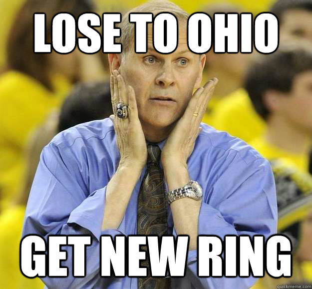 Lose to ohio get new ring - Lose to ohio get new ring  Sad Beilein