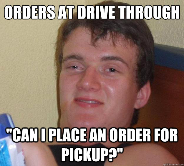 orders at drive through 