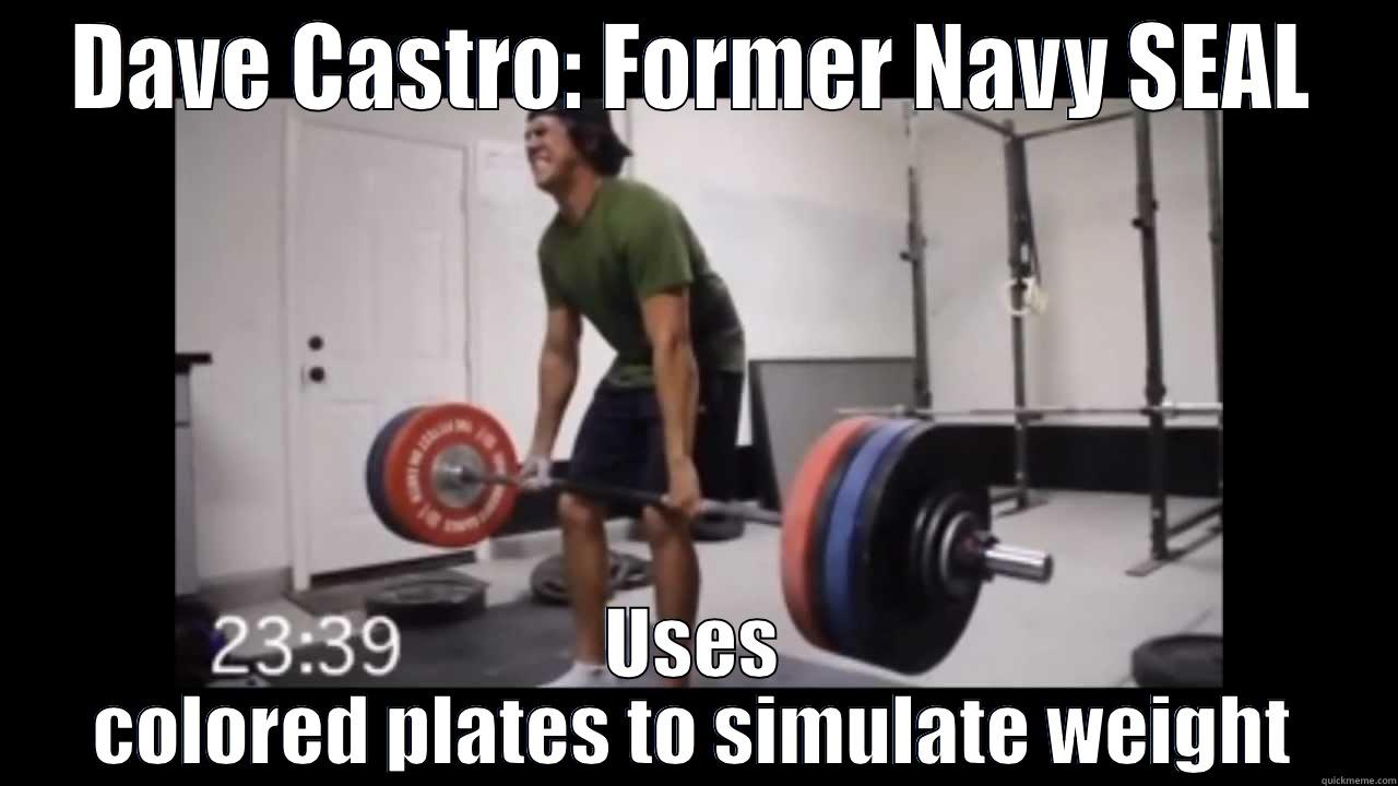 Dave Castro, pussy - DAVE CASTRO: FORMER NAVY SEAL USES COLORED PLATES TO SIMULATE WEIGHT Misc