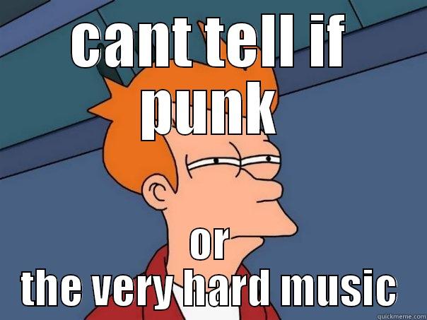 CANT TELL IF PUNK OR THE VERY HARD MUSIC Futurama Fry