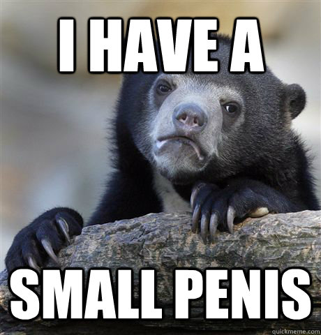 I have a small penis  Confession Bear