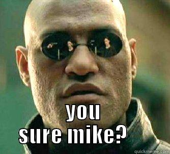 mike mike -  YOU SURE MIKE?      Matrix Morpheus