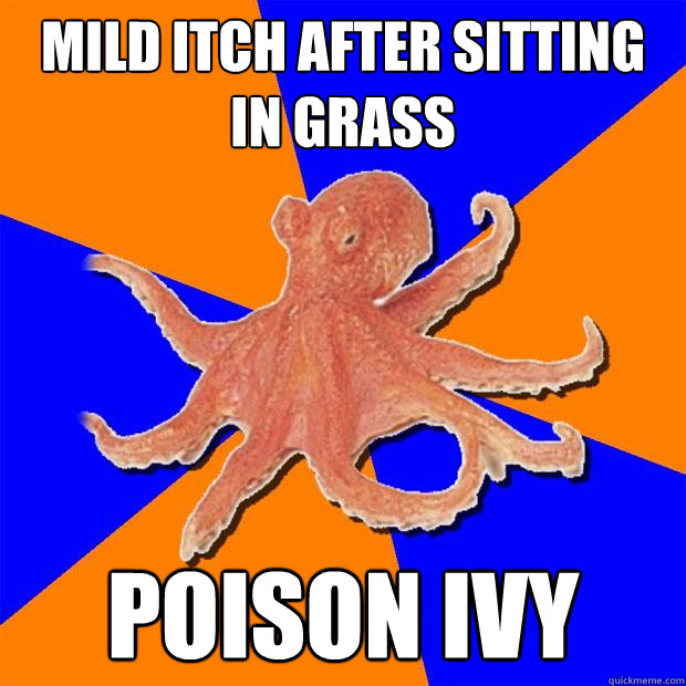 mild itch after sitting in grass poison ivy  Online Diagnosis Octopus