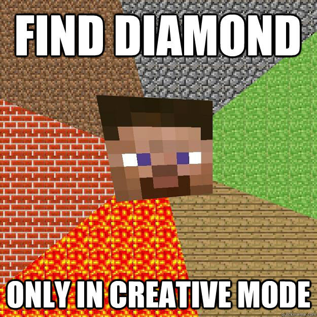 Find Diamond Only In Creative Mode  Minecraft