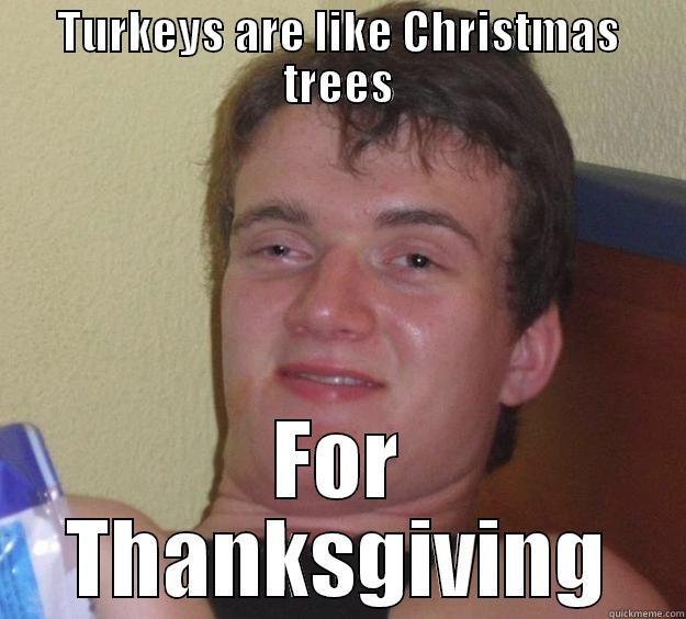 My friend just said this about thanksgiving. - TURKEYS ARE LIKE CHRISTMAS TREES FOR THANKSGIVING 10 Guy
