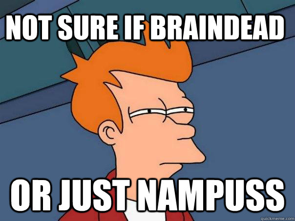 not sure if braindead Or just Nampuss  Futurama Fry