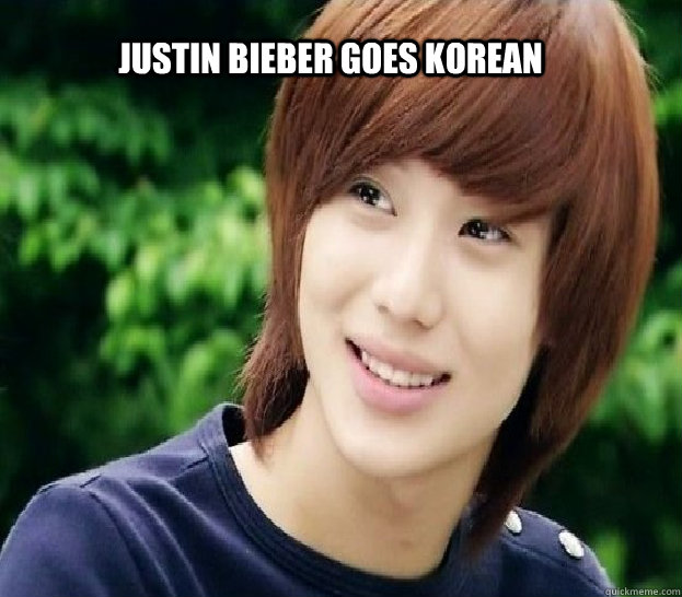 Justin Bieber goes korean - Justin Bieber goes korean  Korean Justin Bieber