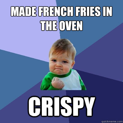 Made French Fries in the oven crispy  Success Kid