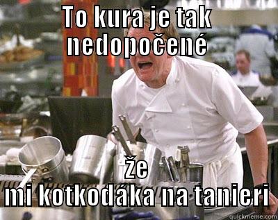 TO KURA JE TAK NEDOPOČENÉ ŽE MI KOTKODÁKA NA TANIERI Chef Ramsay