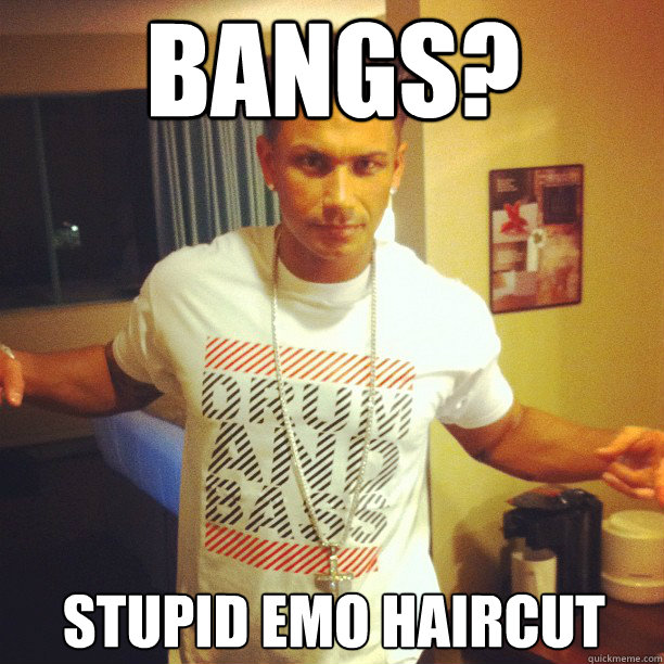 BANGS? stupid emo haircut  Drum and Bass DJ Pauly D