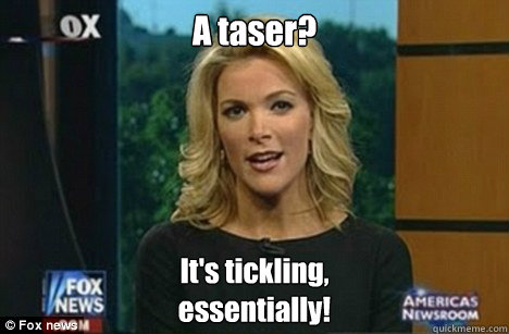 A taser? It's tickling,
essentially!  Megyn Kelly