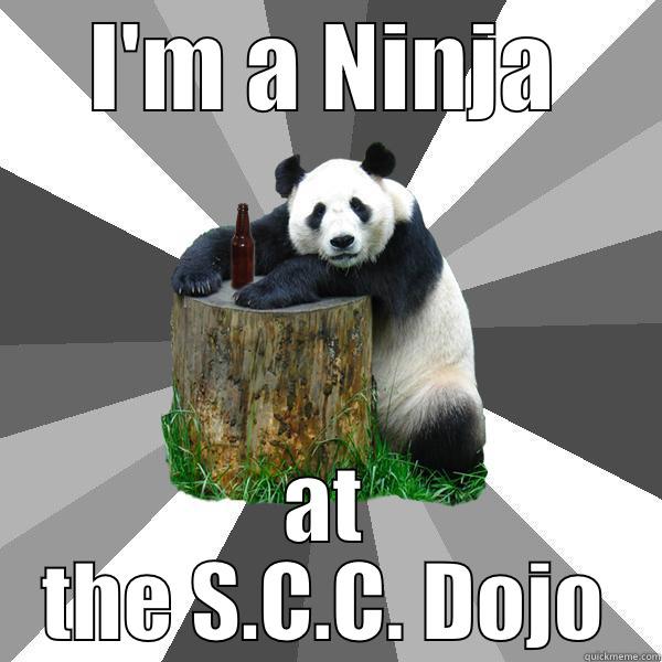 I'M A NINJA AT THE S.C.C. DOJO Pickup-Line Panda