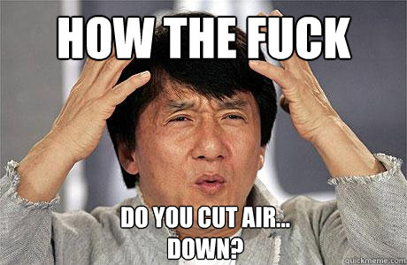 HOW THE FUCK DO YOU CUT AIR...
DOWN? - HOW THE FUCK DO YOU CUT AIR...
DOWN?  EPIC JACKIE CHAN