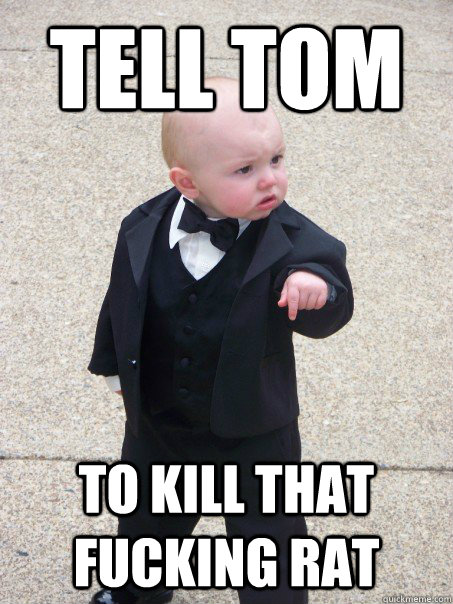 Tell tom To kill that fucking rat  Baby Godfather