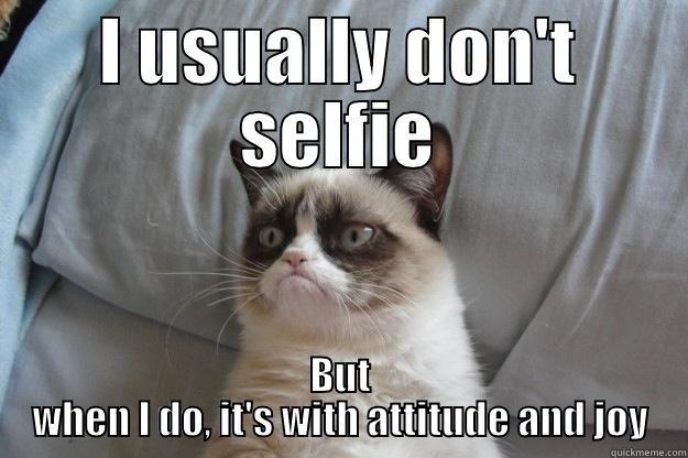 I USUALLY DON'T SELFIE BUT WHEN I DO, IT'S WITH ATTITUDE AND JOY Grumpy Cat