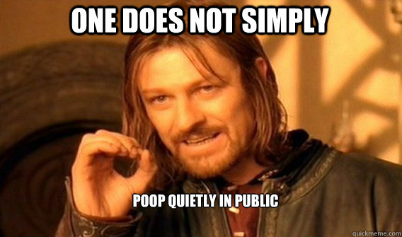 One does not simply Poop quietly in public  Boromir