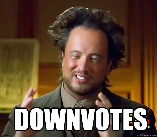   Downvotes  Ancient Aliens