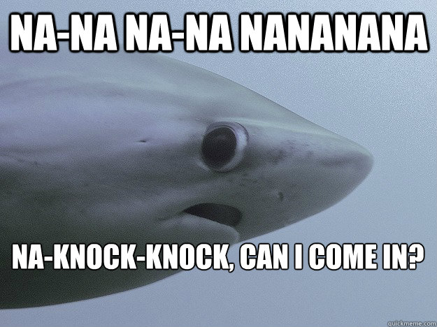 Na-Na Na-Na Nananana Na-Knock-Knock, Can I come in?  Shy Shark