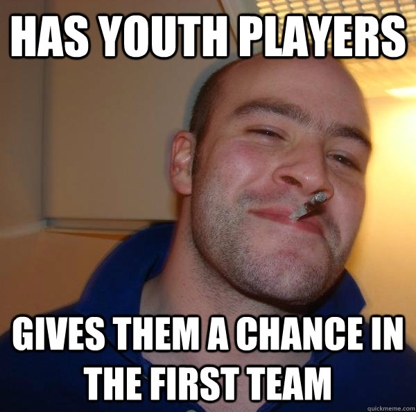 has youth players gives them a chance in the first team - has youth players gives them a chance in the first team  Misc