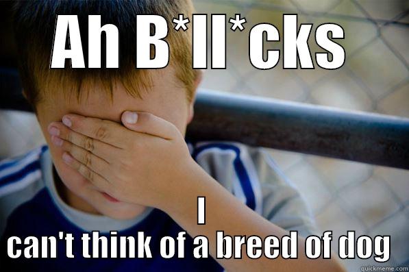 AH B*LL*CKS I CAN'T THINK OF A BREED OF DOG  Confession kid