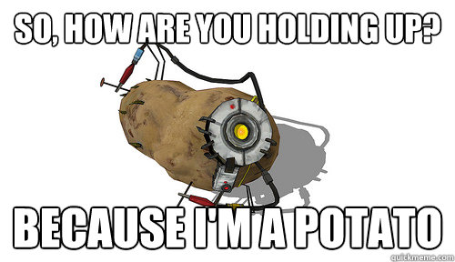 So How Are You Holding Up Because I m A Potato Misc Quickmeme