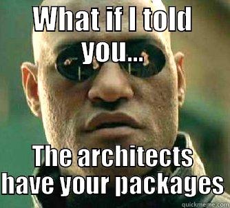 WHAT IF I TOLD YOU... THE ARCHITECTS HAVE YOUR PACKAGES Matrix Morpheus