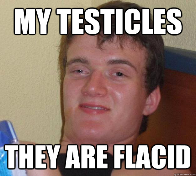 My testicles they are flacid - My testicles they are flacid  10 Guy