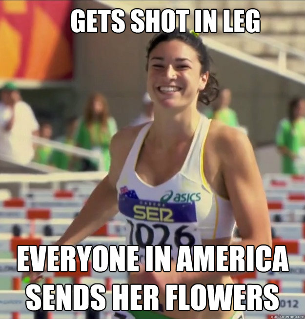 Gets shot in leg everyone in america sends her flowers - Gets shot in leg everyone in america sends her flowers  Ridicously Photogenic Girl