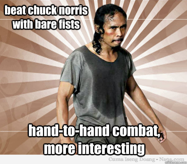 beat chuck norris with bare fists hand-to-hand combat, more interesting - beat chuck norris with bare fists hand-to-hand combat, more interesting  Mad Dog - The Raid Redemption antagonist