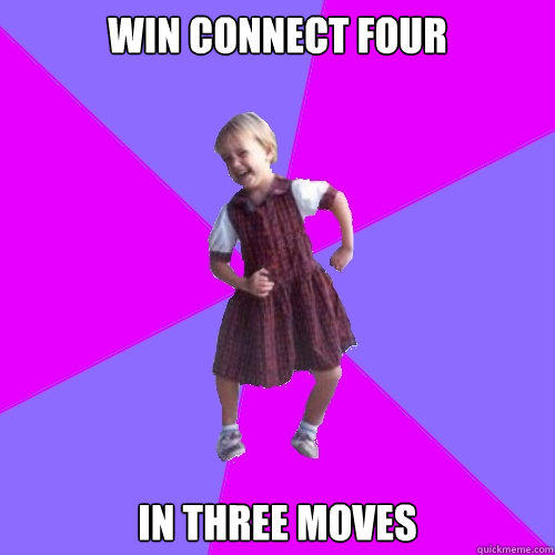 win connect four in three moves  